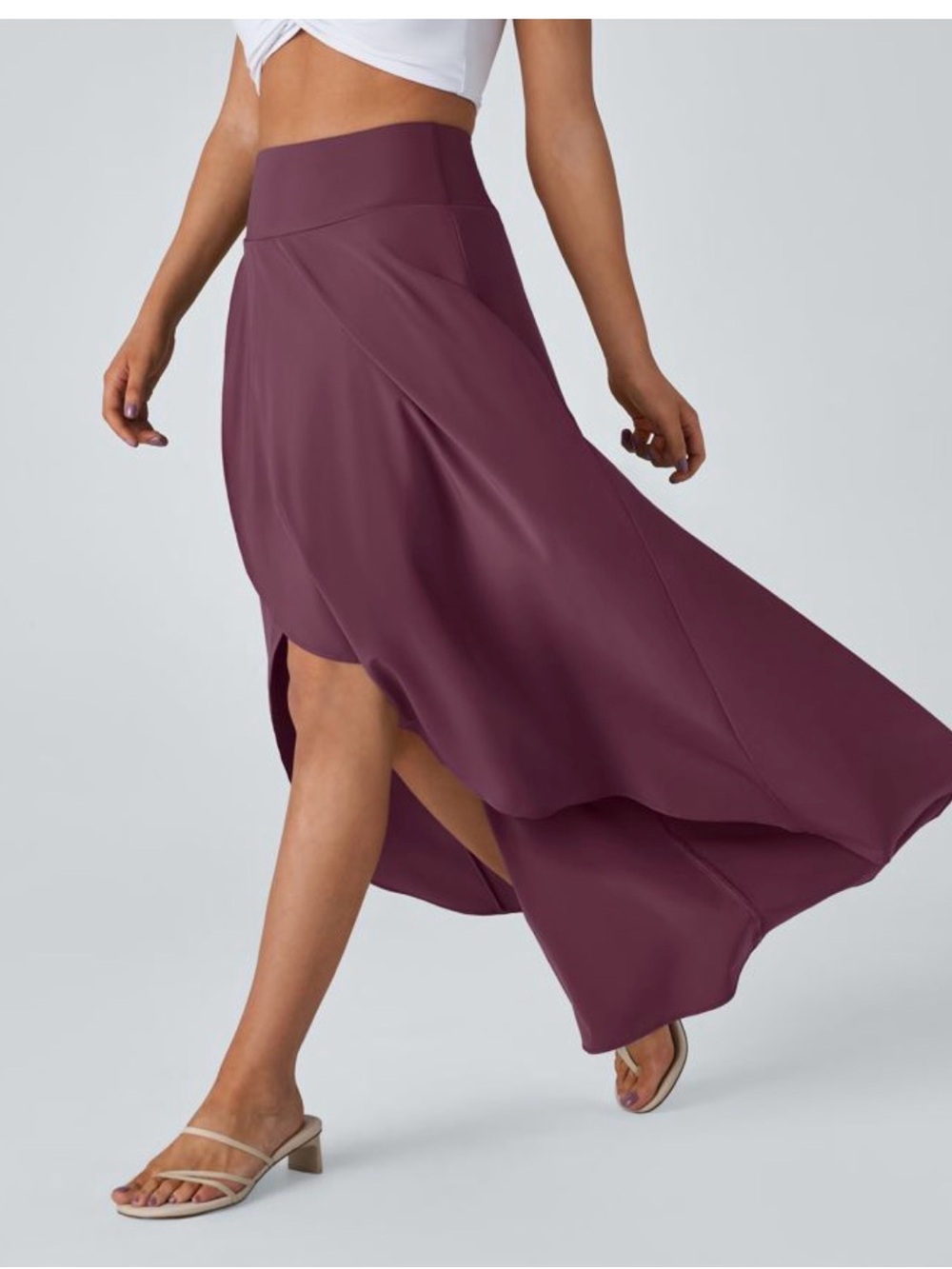 Halara Breezeful™ High Waisted High Low Ruffle 2-in-1 Flowy Quick Dry Skirt